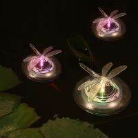 Solar Floating Pool Light Dragonfly Butterfly Underwater Night Light Color Changing Solar Outdoor Garden Pond Fountain Lighting