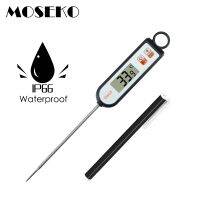 ♗⊙ Fast Read Digital Meat Thermometer Waterproof with Sheath Backlight LCD for Food Cooking Kitchen Grilling BBQ Milk Candy Oil