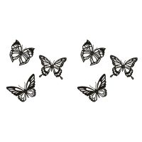 6Pcs Butterfly Metal Wall Decor Metal Wall Hanging Decor Farmhouse Rustic Home Office Bedroom Decor