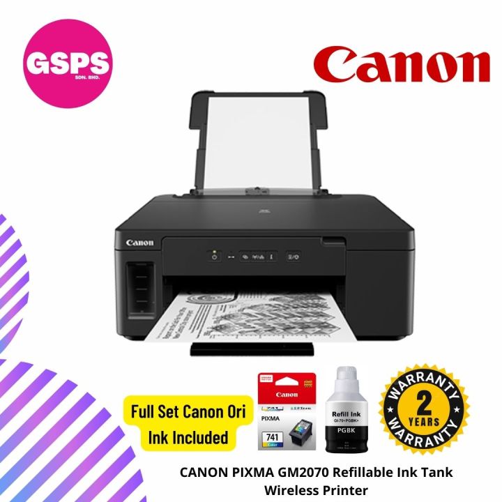 Canon Pixma Gm2070 Refillable Ink Tank Wireless Printer Lazada 2720