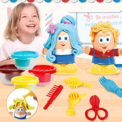 Kids Play Dough Creative 3D Educational Toys Modeling Clay Plasticine Tool Kit DIY Design Hairstylist Model Toys For Children