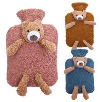 Hot Water Bag Portable Hand Warmer with Plush Bear Cover 1000ML Hot Cold Water Bags for Students Teachers Office Workers Children Adults for sale