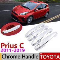 【2023】 vivovivo สำหรับ Toyota Prius C Aqua 2011 ~ 2019ชุดตกแต่งอุปกรณ์เสริมรถยนต์ฝาครอบที่จับโครเมียมด้านนอก2012 2015 2014 2017 2018