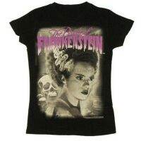 Bride Of Frankenstein Shirt Horror Goth Punk Tattoo Apparel Loose Size Tee Shirt Gildan Spot 100% Cotton