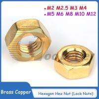 5/10/20pcs Brass Copper Hex Nut M2(2mm) M2.5(2.5mm) M3(3mm) M4(4mm) M5(5mm) M6(6mm) M8(8mm) M10(10mm) M12(12mm) Hexagon Nuts Nails  Screws Fasteners