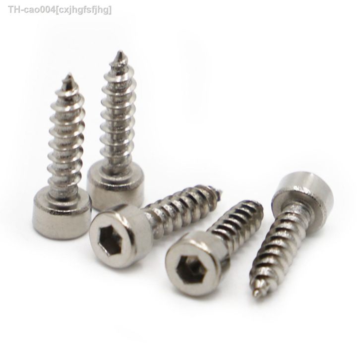 10-50pcs-m2-m2-6-m3-m3-5-m4-m5-304-a2-70-stainless-steel-allen-hex-hexagon-socket-cap-head-self-tapping-wood-screw