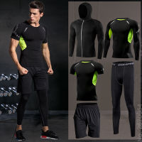 Men Sportswear Compression Sport Suits Quick Dry Running Sets Clothes Sports Joggers Training Gym Fitness Tracksuits Running Set