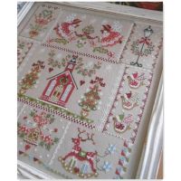 【CC】 girl cross stitch kit simple cartoon design silk thread 14ct 11ct linen flaxen embroidery needlework