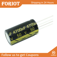 Foriot [1ชิ้น] 50โวลต์4700ยูเอฟ JCCON 18X35mm ในบรรทัดอลูมิเนียมตัวเก็บประจุด้วยไฟฟ้า