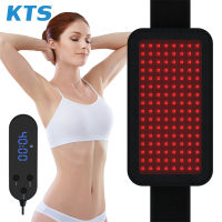 KTS Red &amp; Infrared Light Therapy Belt for Pain Relief Flexible Wearable Wrap Deep Therapy Pad with Timer for Back Shoulder Joints Muscle Pain Relief Device（660nm+830nm+880nm）128 Lamp Diodes