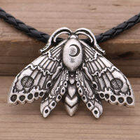 【CW】 ขายร้อนข้ามพรมแดน Death Valley Moth สร้อยคอแมลงผีเสื้อจี้วินเทจ Moon Rune Jewelry Factory อุปทานโดยตรง