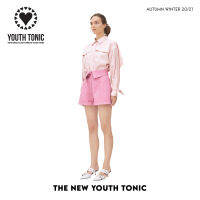 YOUTH TONIC - Collar Pants (Pink) / กางเกง ขาสั้น แต่ปก สีชมพู