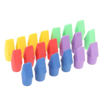 12 PCS Erasers Pencil Top Eraser Caps Chisel Shape Pencil Eraser Toppers  Student Painting Correction Supplies Stationery