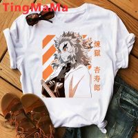 Japanese Anime Demon Slayer T Shirt For Men Kimetsu No Yaiba Kawaii T Shirt Cartoon Movie Print Rengoku Graphic Tees