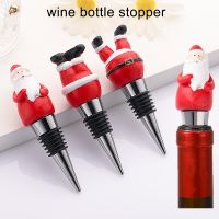 Red Wine Bottle Cap Stopper Silicone Sealed Zinc Alloy Christmas Bottle Stopper Vacuum Retain Freshness Wine Plug Bar Tools