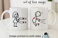 lover Magnet Attraction Mug, Husband and Wife Love Mugs, Love M, Anniversary Gifts ceramic Cup