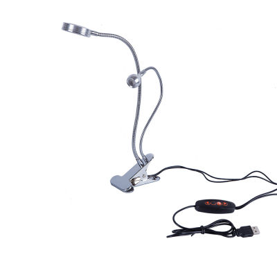 E27 LED Clip-on Desk Light Work Table Lamp Holder Flexible Neck double head Led Table light 4W clip working light