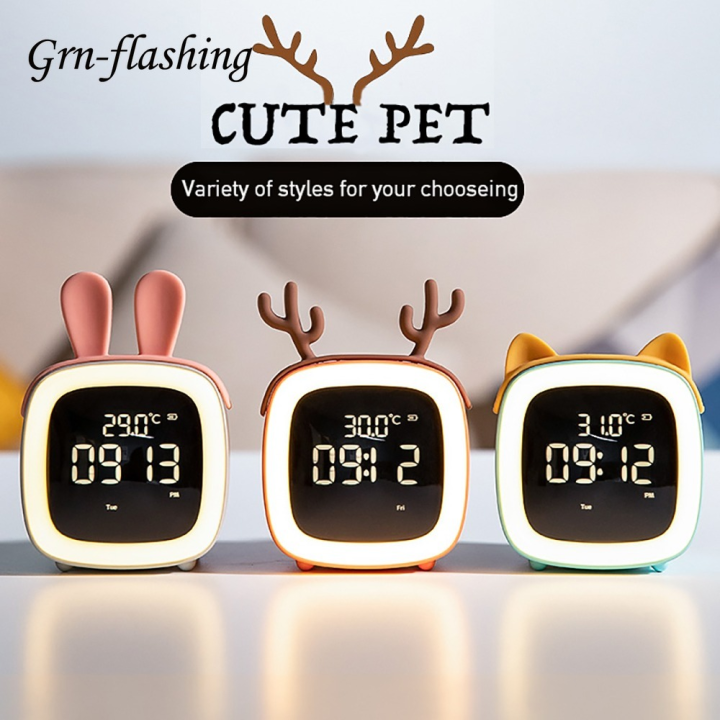 rechargeable-cartoon-led-night-light-children-bedroom-alarm-clock-with-thermometer-student-birthday-gift-room-bedside-deer-lamp