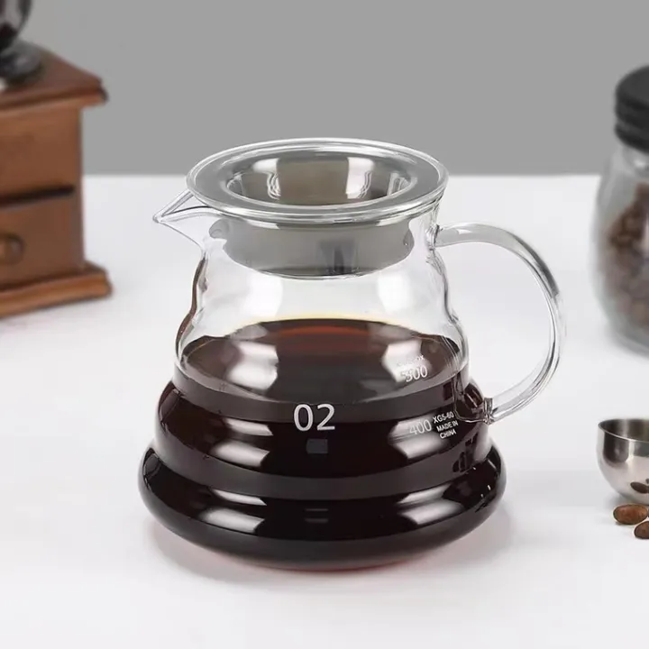 [ Free Lid !!!! ]500ml Coffee Server/ Coffee Pot Glass/ Coffee Cup