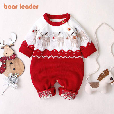 Bear Leader Infant Baby Clothes Knit Newborn Rompers for Baby Girls Boys Christmas Costume Toddler Winter Jumpsuit Kids Overalls