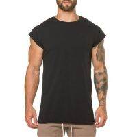 Mens Solid Color Top Tees Cotton Workout Sport t-shirts