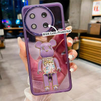 เคสโทรศัพท์ KONSMART สำหรับ Realme 11 4G 5G 11 Pro 11 Pro + 2023กรอบโทรศัพท์เทอร์โม TPU นิ่มป้องกันกล้องฟิล์มเลนส์พร้อมที่วางที่ตั้งรูปหมีลูกอมสำหรับ Realme 10 10 Pro 10 Pro 10 Pro + C51 C53 C55 C33 NFC C35 C31 C30 c11 2021 C20