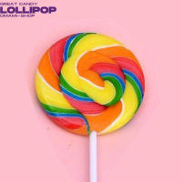 อมยิ้ม อมยิ้มสายรุ้ง 17g.-50g. แฟนทาเซียเรนโบว์ ไซส์ใหญ่ Rianbow Candy Lollipop แคนดี้สายรุ้ง อมยิ้มขนาดใหญ่ ขนมยุค 90