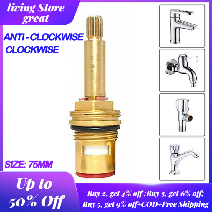 【COD+Ready Stock】LSGR 1/2 Shower Bath Tap Valve Cartridge Quarter Turn