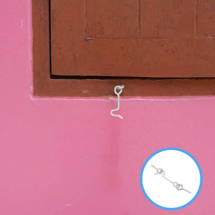 PickEgg [Sale] 4 Sets Galvanized Window Door Hook Wind Hook Privacy