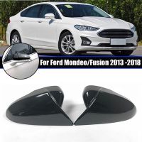 Hans1 Mondeo Fusion MK5 MKV5 2013-2018 Rearview Side Mirror Cover Cap Exterior Door Rear View Trim Carbon