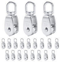 20 Pcs Stainless Steel Single Pulley Block Small Pulley Stainless Steel Pulley Lifting Pulley