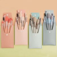 8 Pcs Mini Professional Makeup Brush Sets with Bag / Conical Handle Premium Synthetic Make up Brushes / Makeup Brushes Kits For Applying Foundation Powder Concealers Eyeliner Eyebrow Eye Shadows / Daily Basic Cosmetic tools