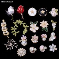 ✒◘✕ 5 Pcs Rose Flower Dripping Oil Round Pearl Jewelry Alloy Pendant DIY Necklace Accessories Earring Bracelet Handmade Button