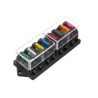 8-Way Car Medium Insert Fuse Box 8-Way Car Medium Size Plug-in Fuse Box Multi-Way Overload Modified Base Junction Box Multi-Way Insurance Box Mp