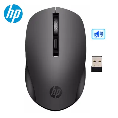 เม้าส์ไร้สาย HP Wireless Mute Mouse USB Silent HP S1000 Plus 1600 DPI ปรับ USB 3.0 รับ Optical Mouse คอมพิวเตอร์ 2.4 กิกะเฮิร์ตซ์หนูเหมาะกับการทำงานสำหรับแล็ปท็อปพีซีเมาส์