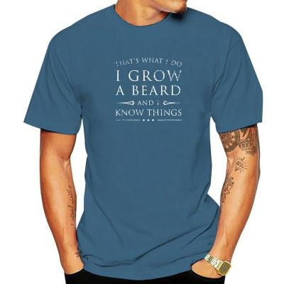 I Grow A Beard And I Know Things Shirt Funny Cute Gift Tops T Shirt Hot Sale Europe Cotton Mens Top T-Shirts Slim Fit