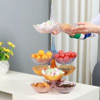 Kitchen Candy Fruit Plate European Plastic Stackable Dried Fruit Snacks Tray Home Wedding Party Table Dessert Decoration Plate