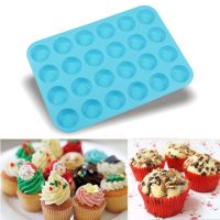 24 Cavity Mini Muffin Silicone Mold Fondant Cake Tools Clay Candy Jelly Chocolate Cookies Cupcake Decorating Tray Molds