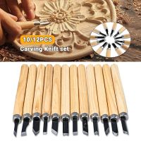 12pcs Professional Wood Carving Chisel Knife Hand Tool Set For Basic Detailed Carving Woodworkers Gouges GYH