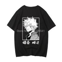 Katsuki Bakugou T เสื้อ My Hero Academia เสื้อยืด Anime Graphic Tees ชาย Streetwear ผ้าฝ้าย Tees Tshirt พิมพ์เสื้อ