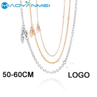 925 Sterling Silver Necklace Fit Original Pendants 50-60cm Adjustable Length Thin Necklace Women Fashion Jewelry Gift2023