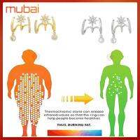 MUBAI ดาวแปดแฉก ต่างหูระบายน้ำเหลือง ทองแดงทองแดง อิฐน้ำอิฐ ต่างหูลูกปัดตะขอคู่ แฟชั่นสำหรับผู้หญิง แม่เหล็กบำบัดน้ำเหลือง อุปกรณ์เสริมหู สำหรับผู้หญิง