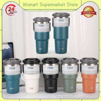 ▩✴ hrgrgrgregre Canecas de café aço inoxidável Tumbler Keep Cold and Hot Mug Car Insulation Bottle Copo bebendo 600 ml 750 900ml