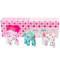 Elephant Parade Multipack รูปปั้นช้าง With Love 3x7cm (7cm) รูปปั้นช้างทำมือขนาดเล็กหลากสีสัน จากเชียงใหม่ ของขวัญวันเกิด ของที่ระลึกไทย