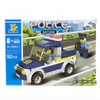 ProudNada Toys ของเล่นเด็กชุดตัวต่อเลโก้ตำรวจ STARMERRY POLICE CITY POLICE SERIES 92 PCS SM603-1