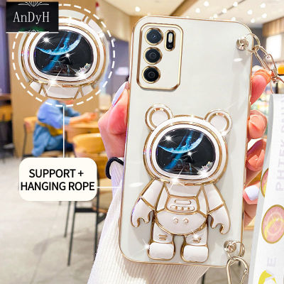 AnDyH&nbsp;Casing&nbsp;For OPPO A16 A16S A54S 4G A15 A15S Phone&nbsp;Case&nbsp;Cute&nbsp;3D&nbsp;Starry&nbsp;Sky&nbsp;Astronaut&nbsp;Desk&nbsp;Holder&nbsp;with lanyard