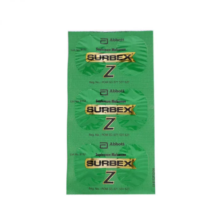 Surbex Z Isi 6 Tablet Multivitamin Dengan Vitamin C Dan Zinc | Lazada ...