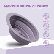 IMAGIC Silicone Folding Cleaning Bowl Makeup Brush Puff Cleaner Beauty