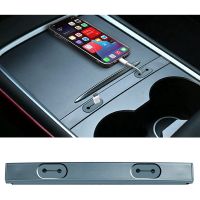 USB Cable Holder Center Console Organizer USB Hub Charging Cable Station for Tesla Model Y 2019-2023 Model 3 2021-2023