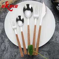 【CW】 Handle Tableware Set Cutlery Fork Teaspoon Dinner Service Dinnerware 5Pcs/set